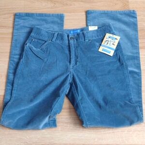 Docker's Corduroy Blue Boot Cut Size 4 Pants NWT